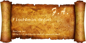 Fischbein Antal névjegykártya