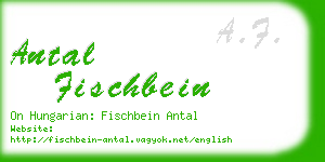 antal fischbein business card